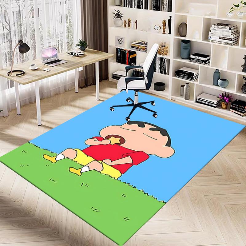 1pc Crayon Shinchan Adventure Carpet for Playroom Bedroom Living Room Sofa Home Decor,kids Game Area Rug Non-slip Floor Mat Y728129