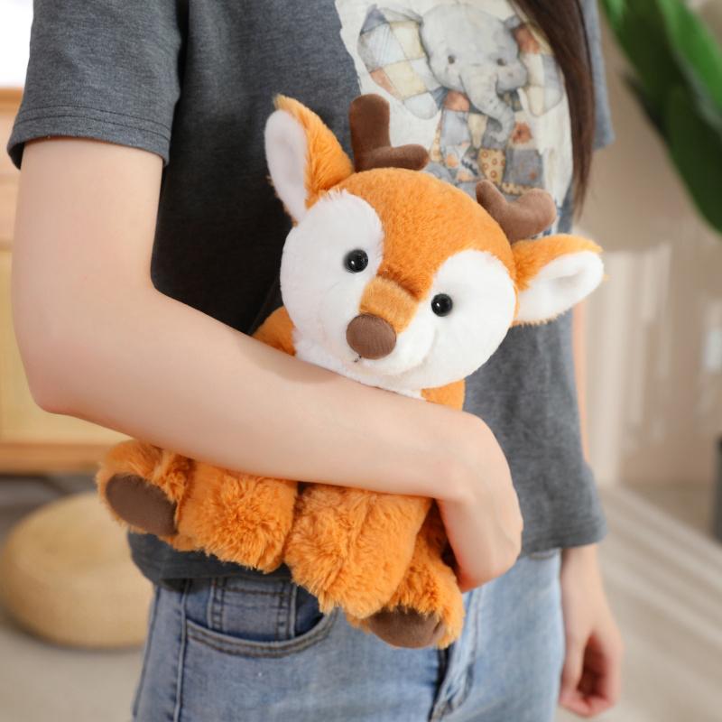 23cm Cartoon Sitting Animal Plush Toy Stuffed Pig Goat Lamb Lion Koala Fox Panda Cute Plushie Birthday Present
