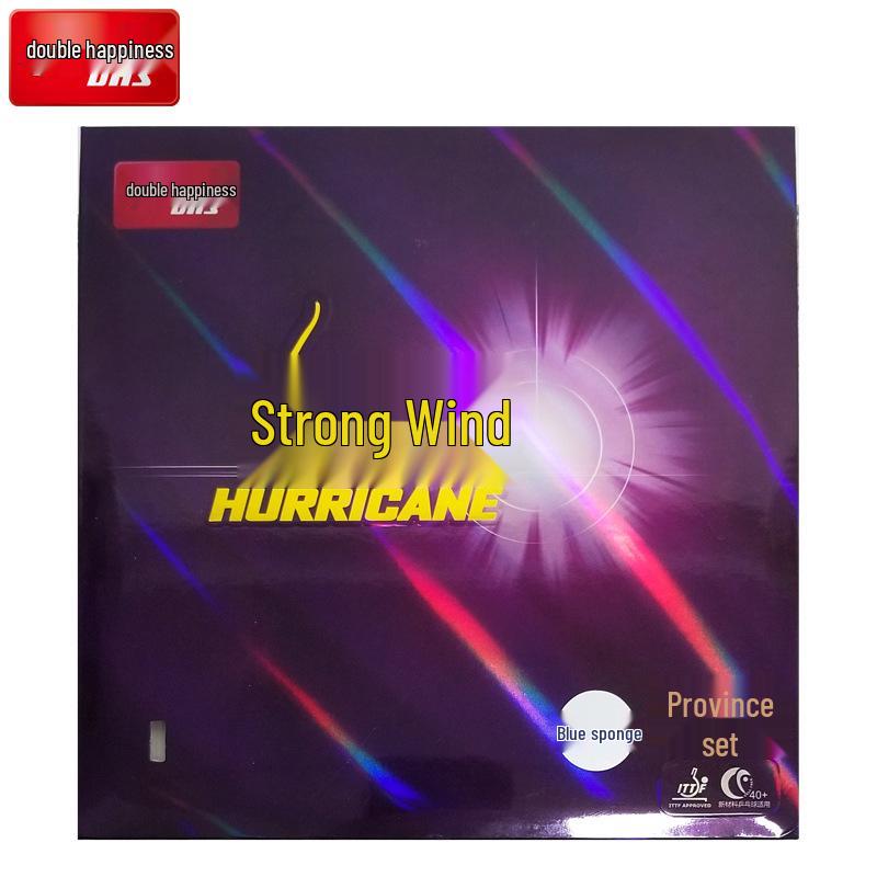 Double Happiness Hurricane 3 Provinční Sada Potahů na Stolní Tenis s Modrou Houbou