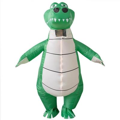 Aufblasbares Dinosaurier-Kostüm: Cartoon-Krokodil für die Halloween-Party