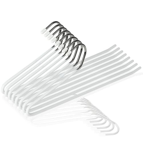 Pants Hangers [Supervised by an Organization and Storage Advisor] 8-Piece Set of Non-Slip Trouser Hangers, Washing Resistant, No Marks, Space-Saving,