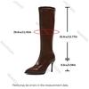 Fashion Comfortable Knee High Long Boots for Women Autumn Thin High Heels Fashion Leather Boots Pointed Toe Sexy Side Zipper Botas Mujer