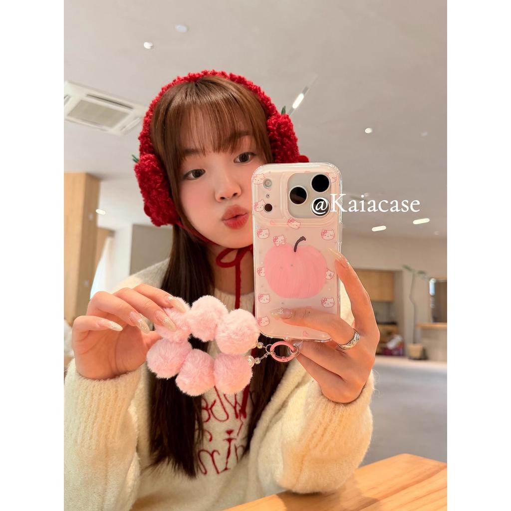 Girl heart powder apple hello kt love applicable apple 17promax mobile phone case iphone16pro new 1