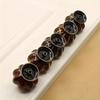 4 Stück Vintage-Kürbis-Schrankknöpfe aus Keramik für Küche, Schrank, Badezimmer, Kommode, Kleiderschrank, Leopardenorange