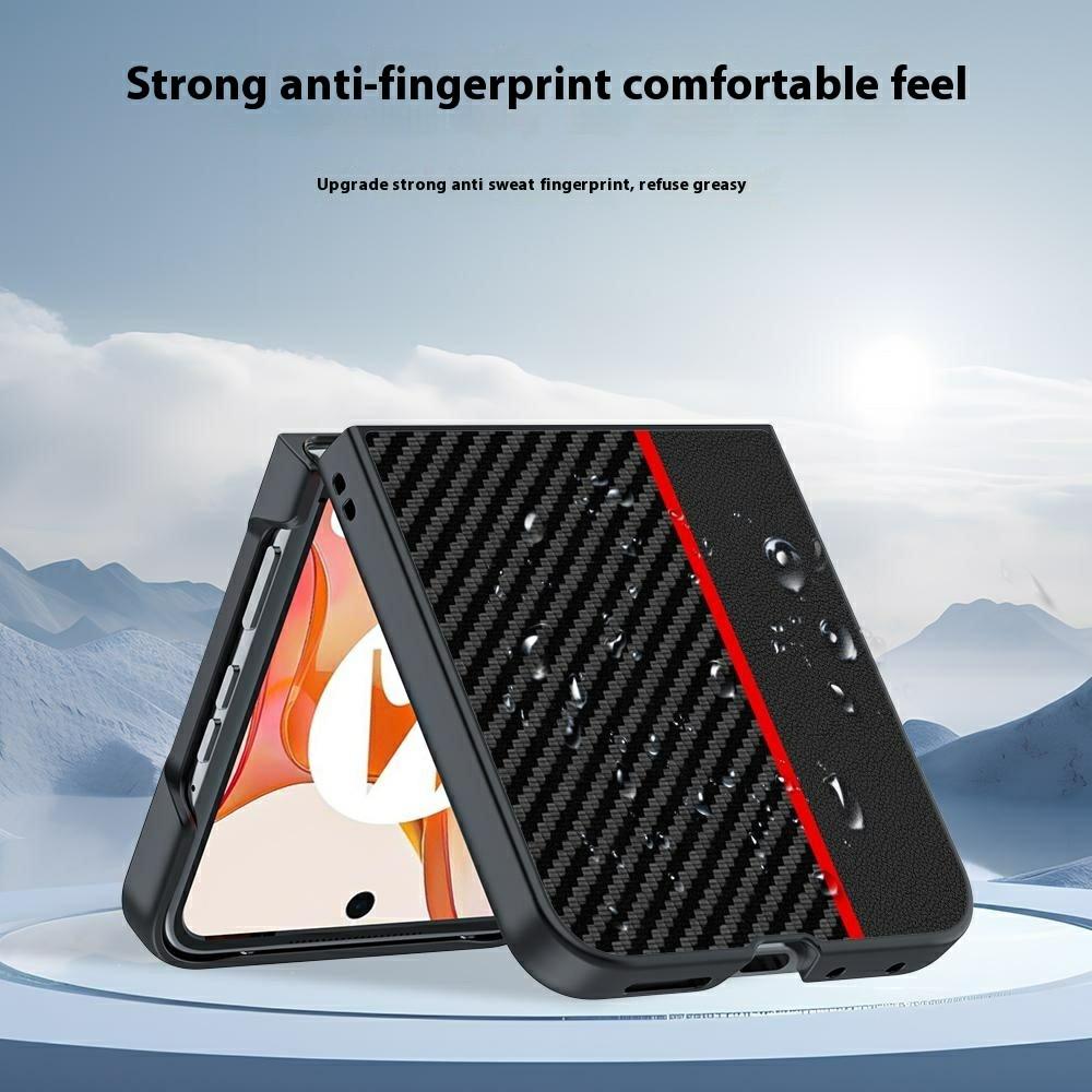 For Motorola Razr 60 Case Carbon Fiber Texture Ultra Slim Hard PC Phone Cover