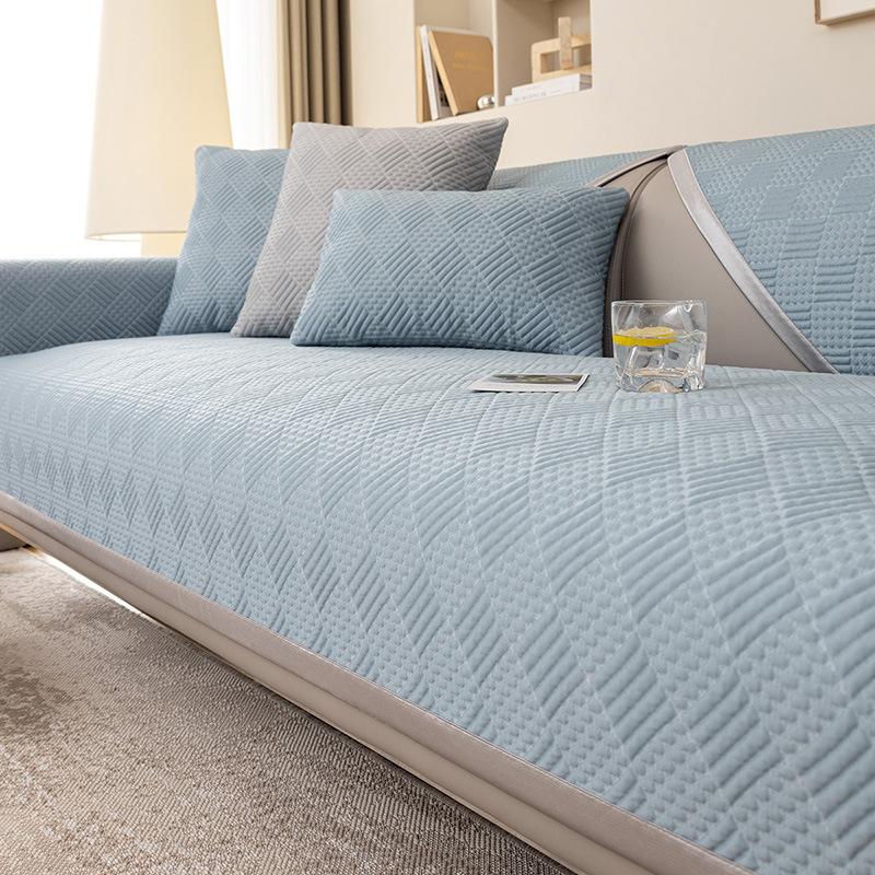 Ledový hedvábný polštář na pohovku, letní lehký luxus, moderní luxusní potah na pohovku, protiskluzová chladivá podložka, podsedák, potah na opěradlo, ručník