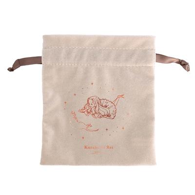 Gakken Stafle Kurahashi Rei Samt Kordelzugtasche Weiß F12802