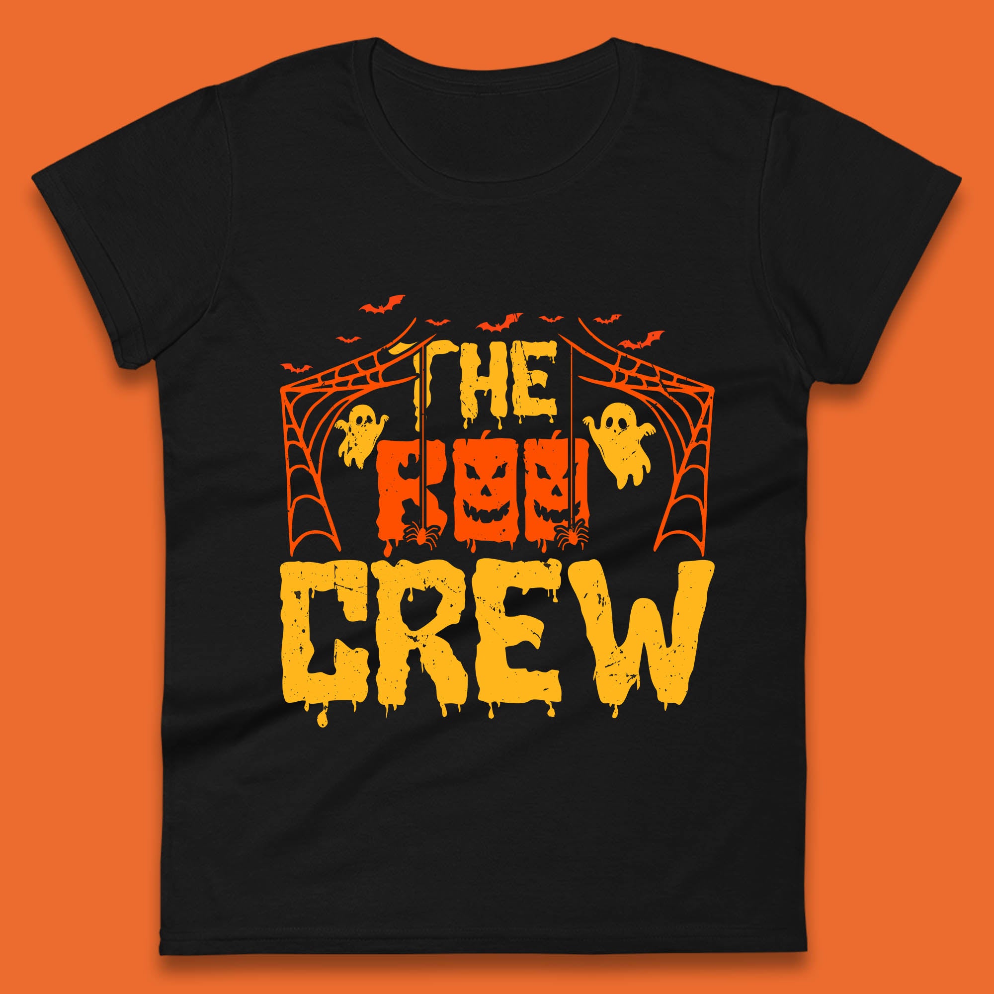 The Boo Crew Halloween Horror Spooky Boo Squad Matching Halloween Costume Womens Tee T Shirt Mens Tops Unisex Top L