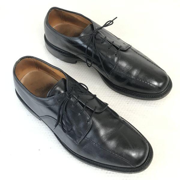 Vintage 80s-90s Allen Edmonds Hillcrest 360° Goodyear Welt Swirl Moc Shoes Size 9.5EEE 27.0-27.5cm Black(USED)