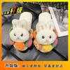 Flat Bottom Comfortable Non-slip Cotton Slippers Fashion Cartoon Bunny Home Plush Slippers 2025 Autumn and Winter New