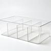 Large Transparent Plastic Refrigerator and Desktop Storage Organizer