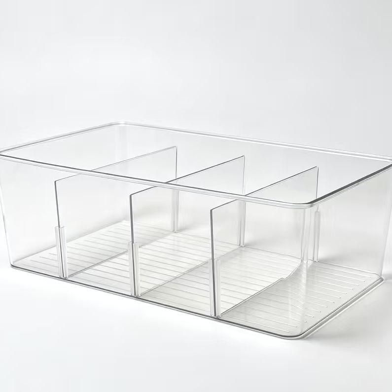 Large Transparent Plastic Refrigerator and Desktop Storage Organizer