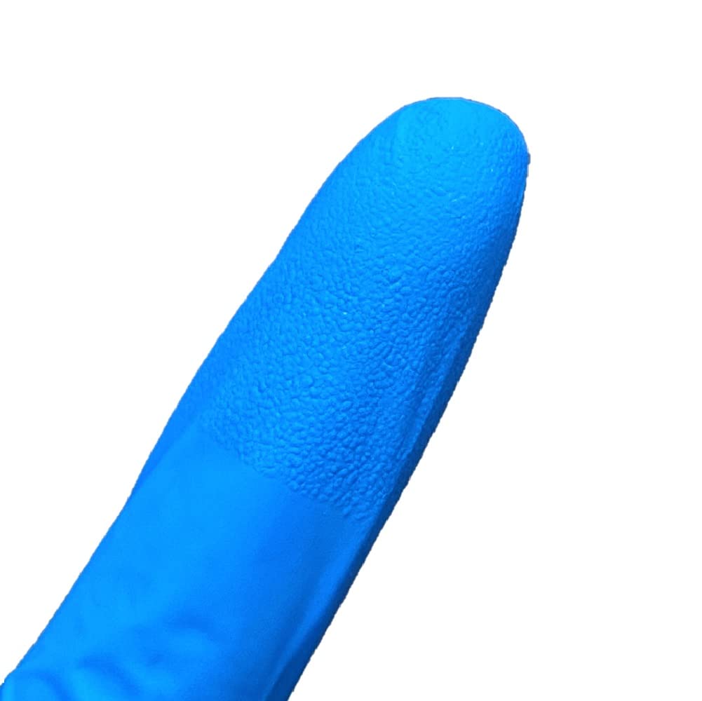 Saferan Nitrile Disposable Size Small Thick Box of Nitrile Latex Powder-Free Gloves, (Approx. 83-92mm Wide), Approx. 0.10mm (Fingertips), Blue, 100,