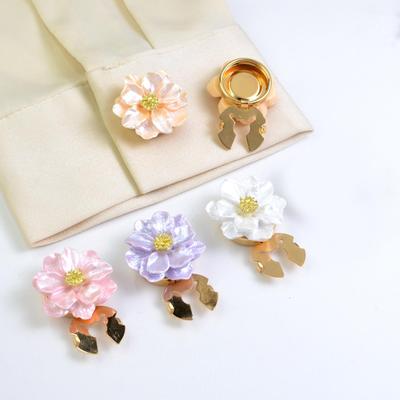 Women Gold Button Covers Flower Design Button Jewelry&Cufflinks DIY Embellishment For Blouse Jeans Wedding Dress, Sewing Supples