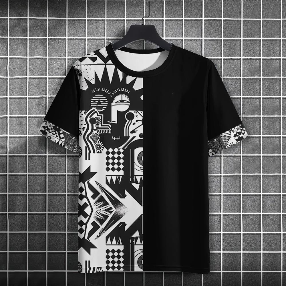 Size XXS-6XL Plus Size T-shirt Ethnic Style 3D Printed T-Shirts Men Women Casual Fashion Streetwear Short Sleeve T Shirt Tops