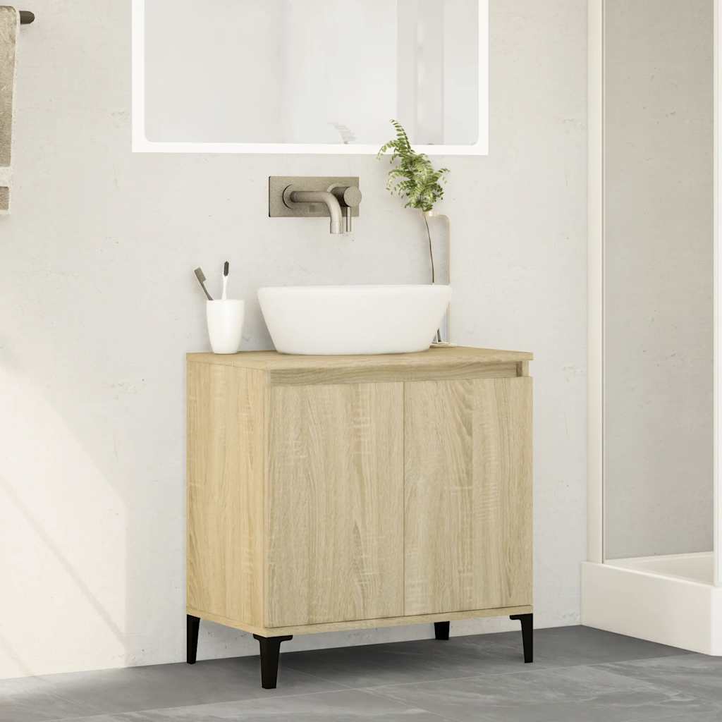 Washbasin Cabinet in Sonoma Oak 58 x 33 x 60 cm Particleboard
