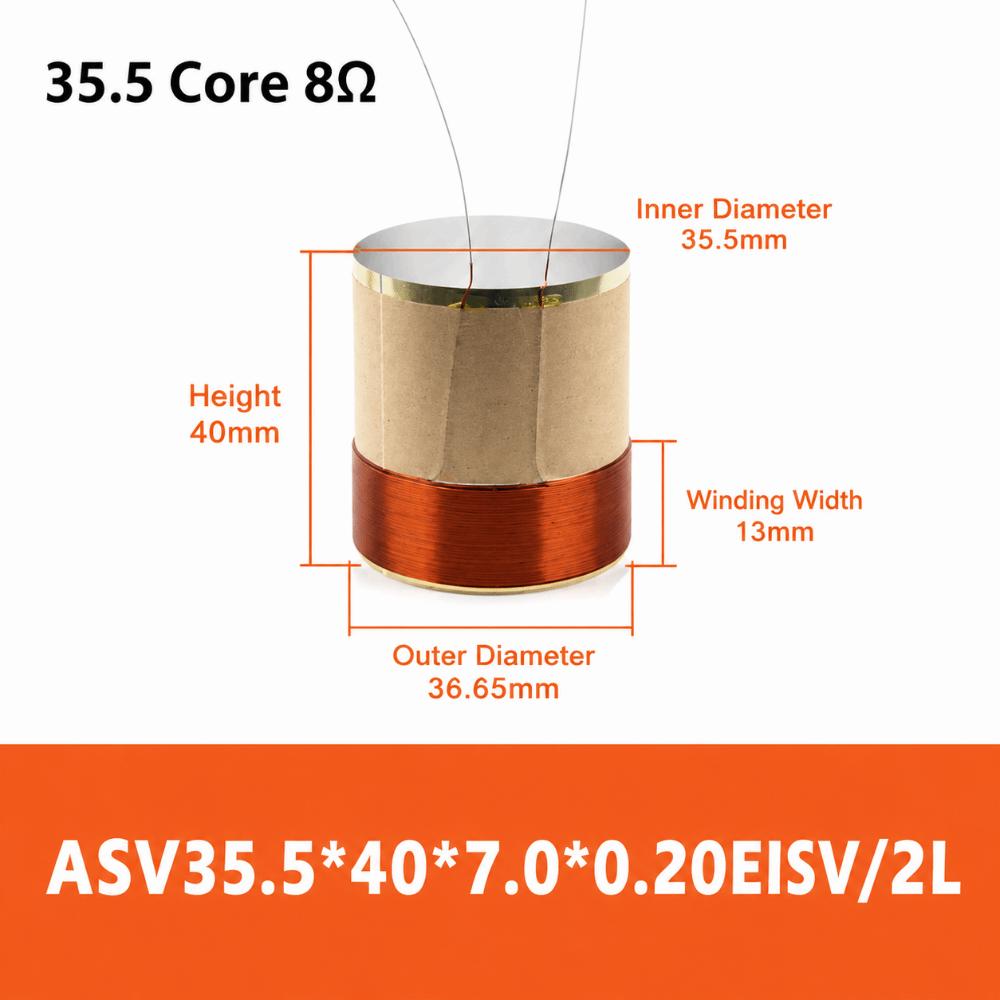 2 Layers Bass Voice Coil 19.5-38.5mm Bass Speaker Voice Coil Aluminum Voice Coil