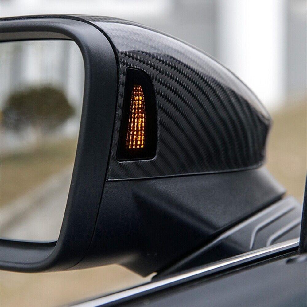 Gloss Black For VW Golf 8 MK8 8R R-line GTI W/ Lane Assist Wing Mirror Cover Cap