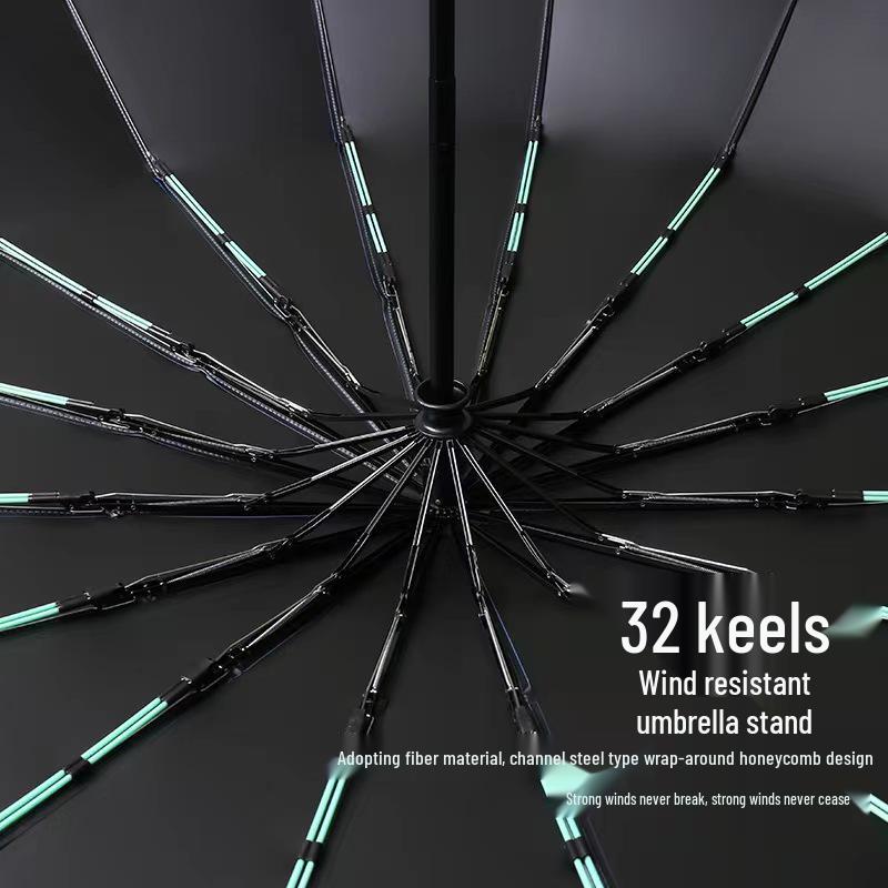 32-Bone Automatic Double-Bone Umbrella, Extra Large for Men & Women, UV Protection, Dual-Use for Sun & Rain