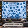 Wall Hanging Tapestry Custom NameSabrina Carpenter Pattern Personalized Printed Fabric Wall Decor