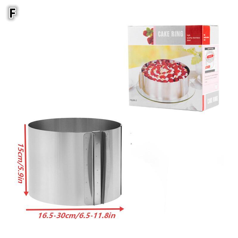 1Pcs Stainless Steel Telescopic Mousse Ring Circle Mold Rustproof Adjustable Mousse Cake Ring For Easy Release Baking Ring Tools