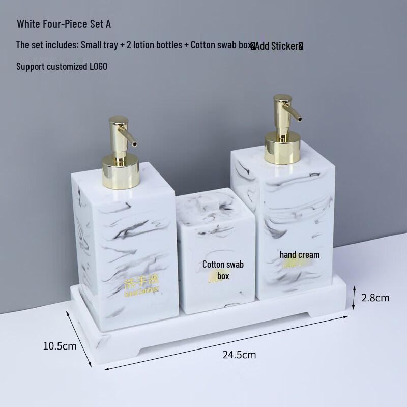 777 Nordic Luxury Press Pump Dispenser Bottles White