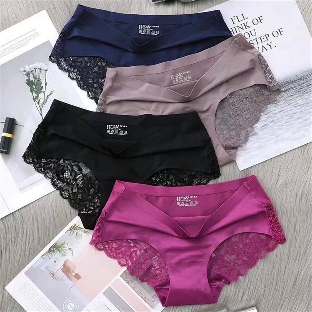 Women Fashion Sexy Lingerie Lace Breathable Soft Stretch Underpant Underwear