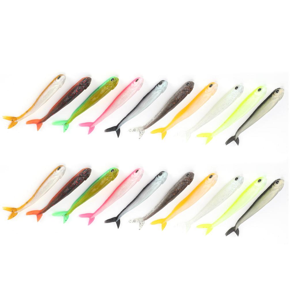 2Set Artificial Simulation Double Color Soft Silicone Lure Bait Fishing Accessory