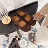 Vielseitige Plateau-Klettverschluss-Mao-Mao-Schuhe Damen Schuhe 2025 Herbst und Winter mit Röcken Mary Jane Einzelschuhe warme Baumwollschuhe