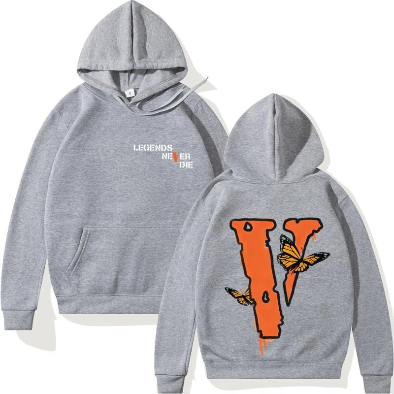 Unisex couple loose V-print hoodie
