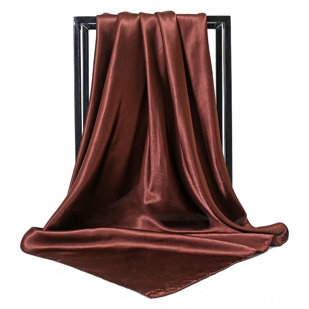 

90cm Head Scarf Square Hijab Headband New Scarf Shawl Women s Fashion кавовий