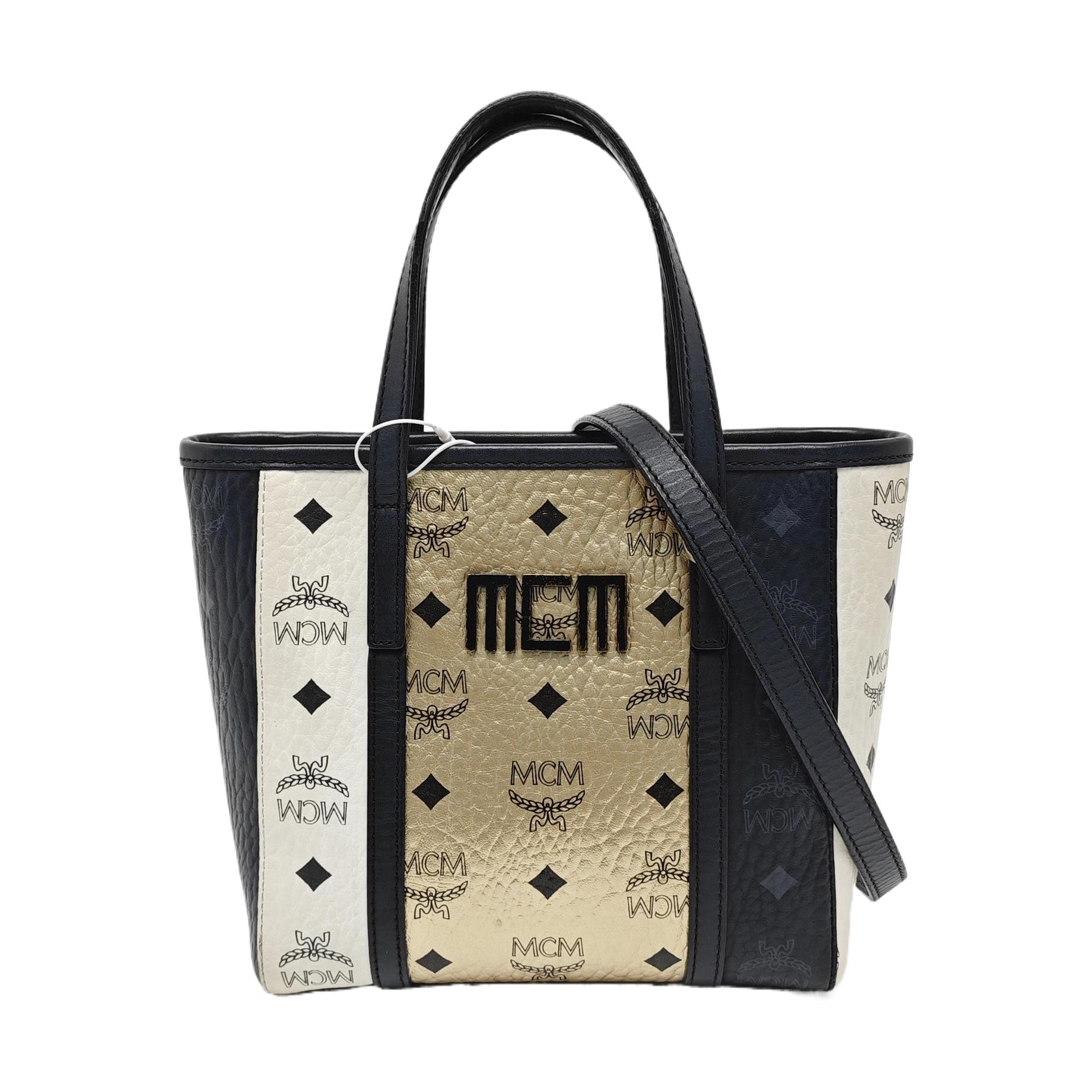 [Pre-Owned] Toni Monogram Color Block Mixed Leather Tote Bag - Fair #1M7PQ7Q ONE SIZE
