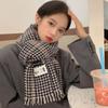 Thick Korean Style Plaid Scarf for Women Imitation Cashmere Autumn and Winter All Match Scarf Student Shawl Houndstooth Trendy