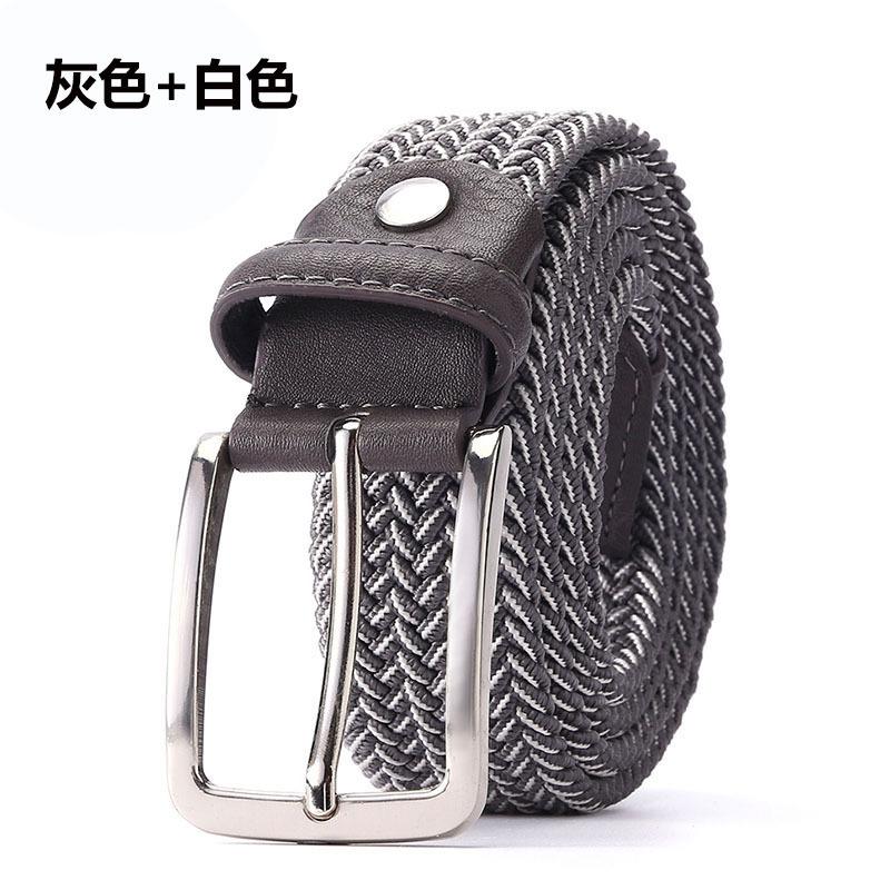 Non-Porous Non-Punching Men'S Canvas Belt Elastic Elastic Woven Belt Female Trendy Student Belt