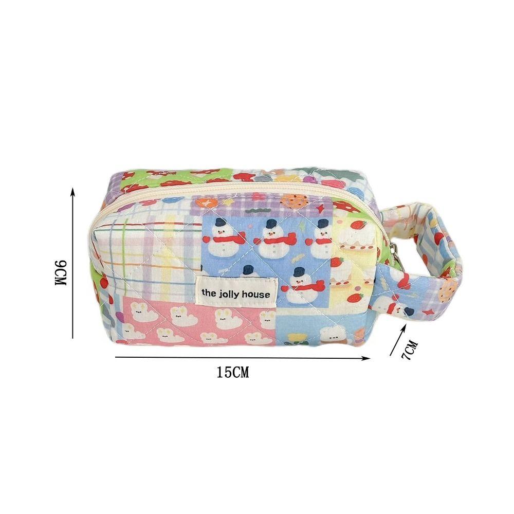 Large Capacity Pen Bag Cartoon Pattern Stationery Bag New Cosmetic Bag  Students Supplies