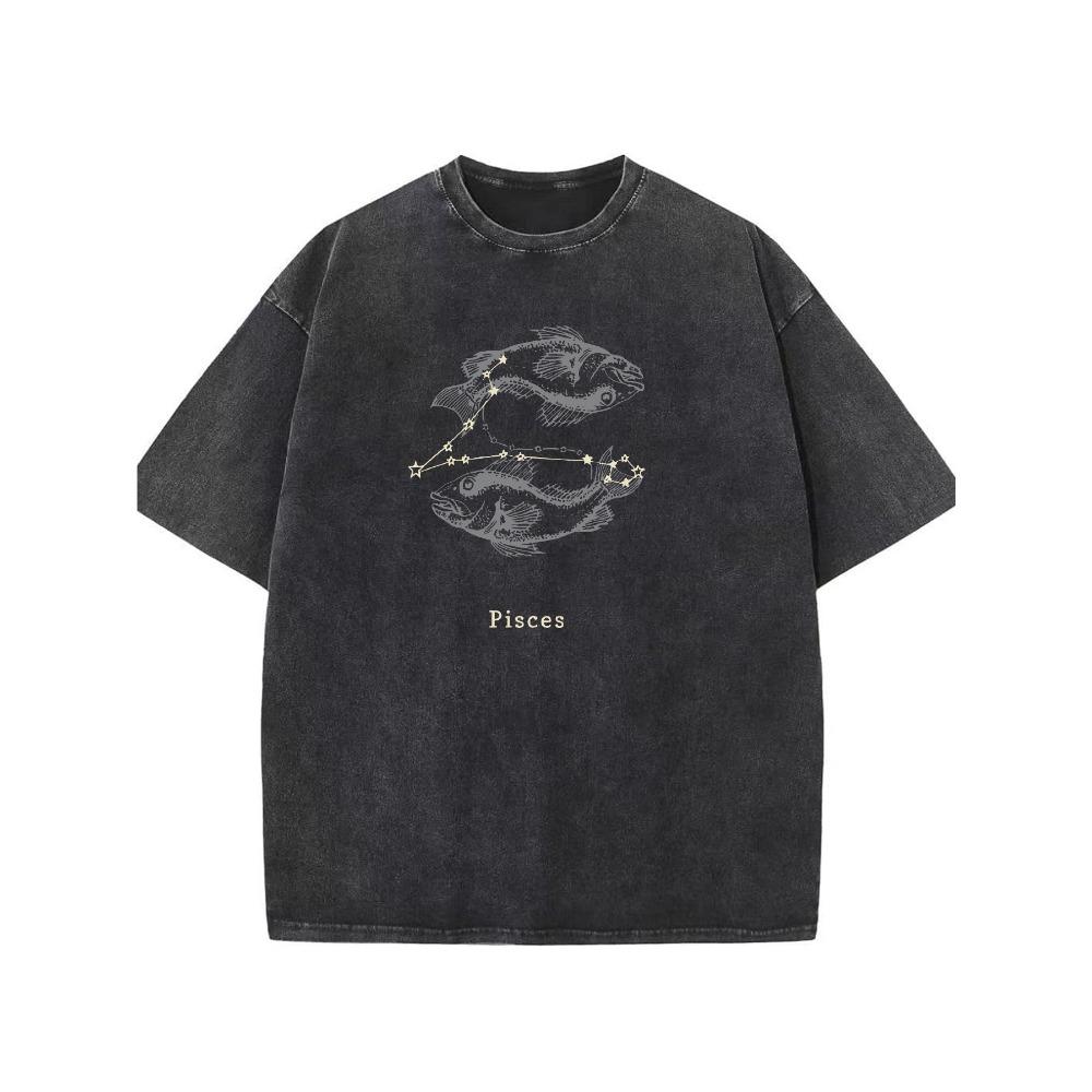 

Pisces Vintage Washed Graphic Short Sleeve T-Shirt 3XL