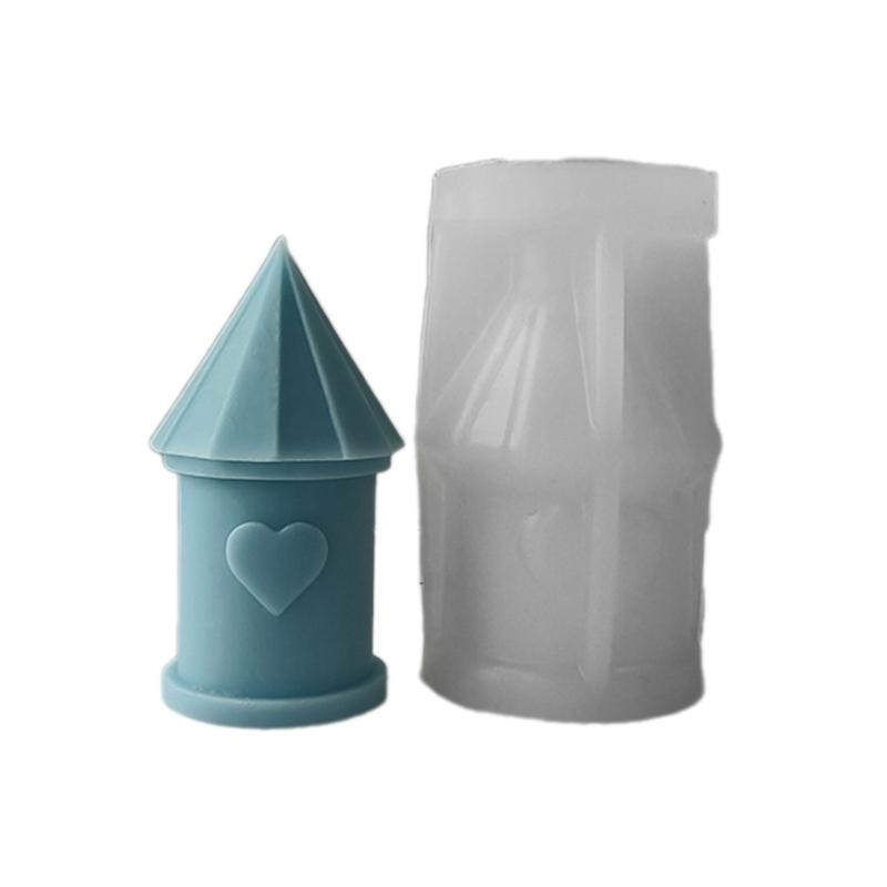 Multi Purpose House Candle Mold Heat Resistant Silicone Molds Easy to Demold Wax Mould for DIY Enthusiasts and Artists