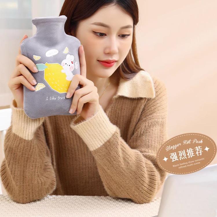 Large Hot Water Bottle - Versatile Hand Warmer & Belly Heat Pack with Water Injection