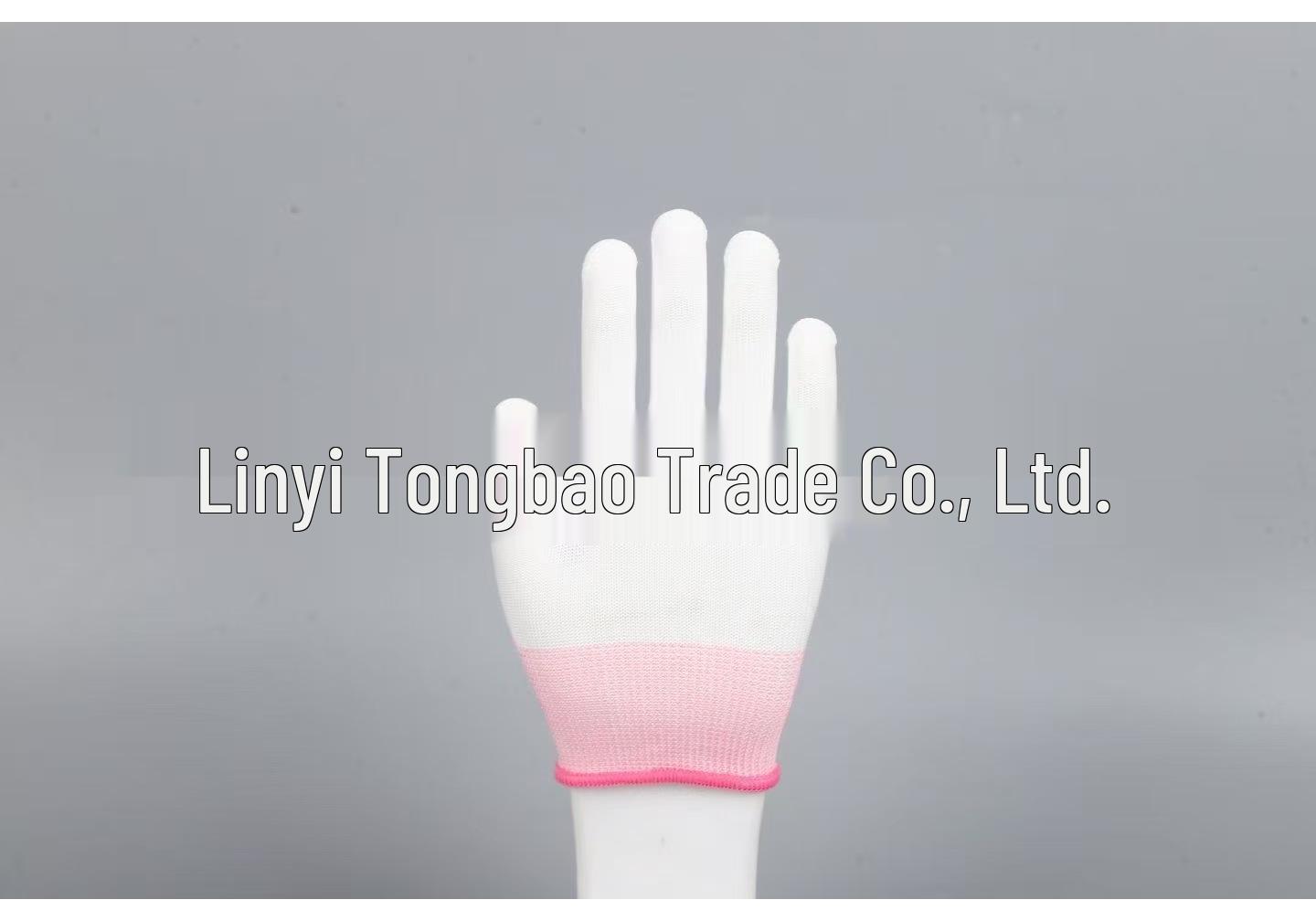 White Anti-Slip Nylon PU Coated Fingertip Safety Gloves