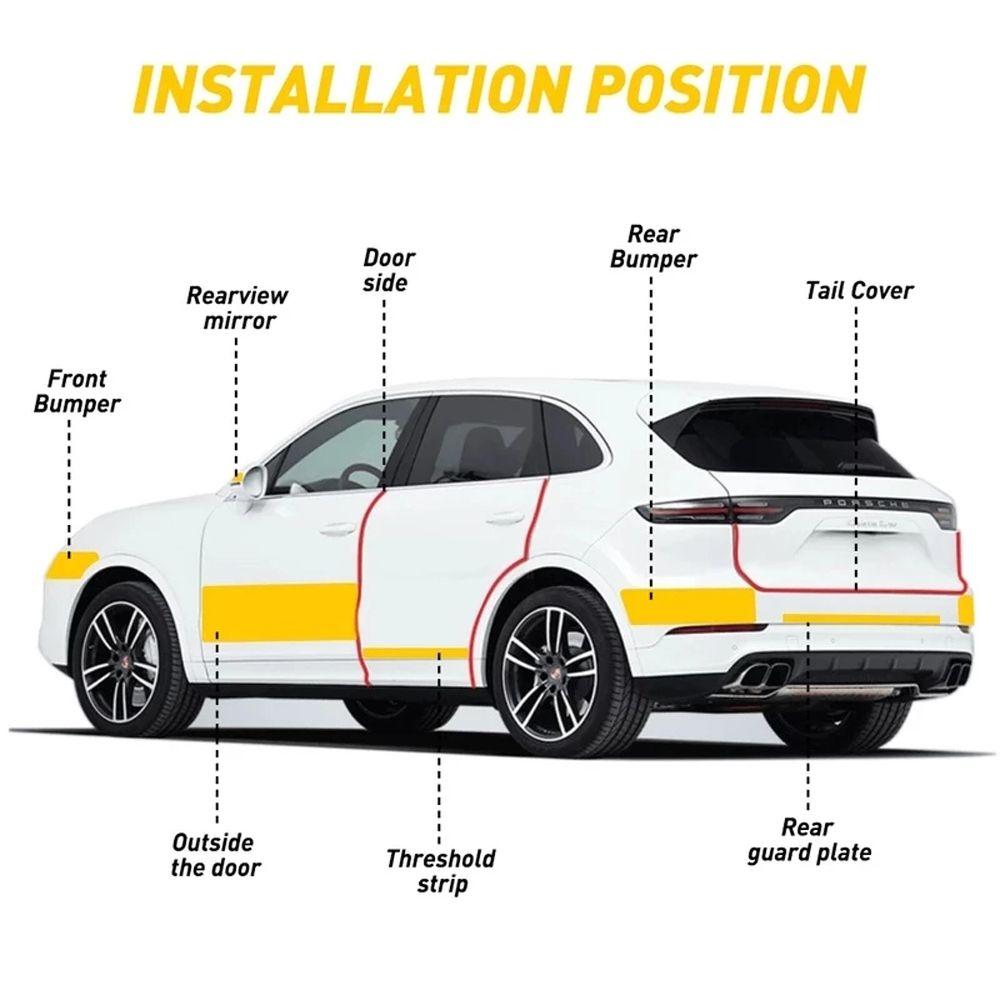 Bumper sSrip DIY Paste Protector Strip Anti Scratch Tape Protection Film 3D Carbon Fiber Sticker