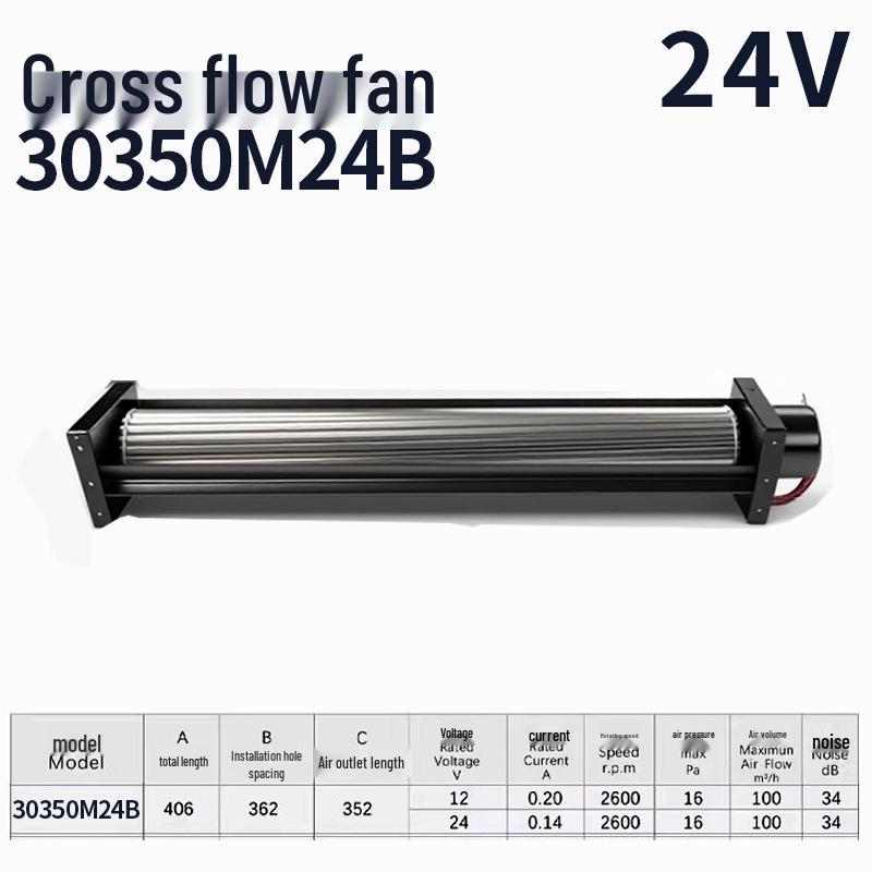 30 Querstromlüfter DC12V/24V Aufzugstrommel Variable Drehzahl Luftschleierlüfter mit reinem Kupfer