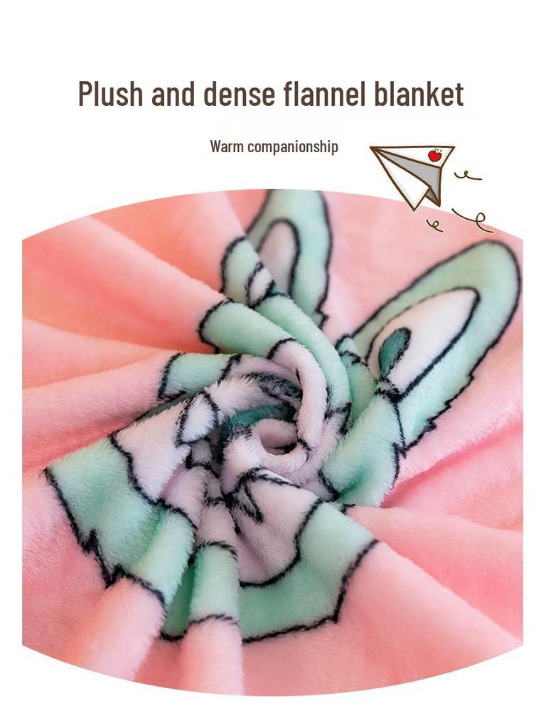 Cartoon Plush Toy & Air Conditioning Blanket - Cute Labbub 2-in-1 Pillow