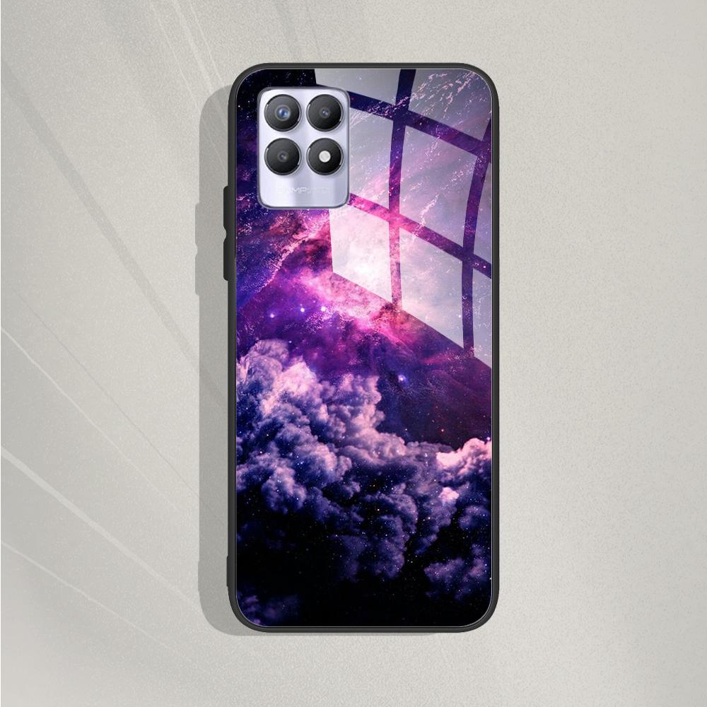 For Realme 8 4G 5G Case 8 Pro Tempered Glass Phone Case For Oppo Realme 8i RMX3151 Back Cover For Realme 8Pro Case Bumper Fundas