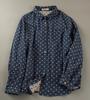 Lamtrip Vintage Women Casual Polka Dots Soft Double Layers Cotton Yarn Long Sleeve Shirt Blouse
