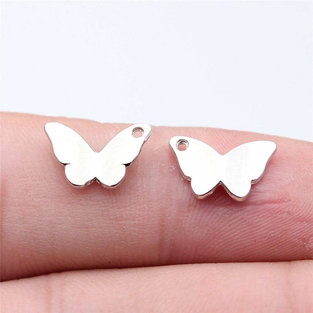 Charms Small Butterfly Pendants Wedding Jewelry Findings ZC114