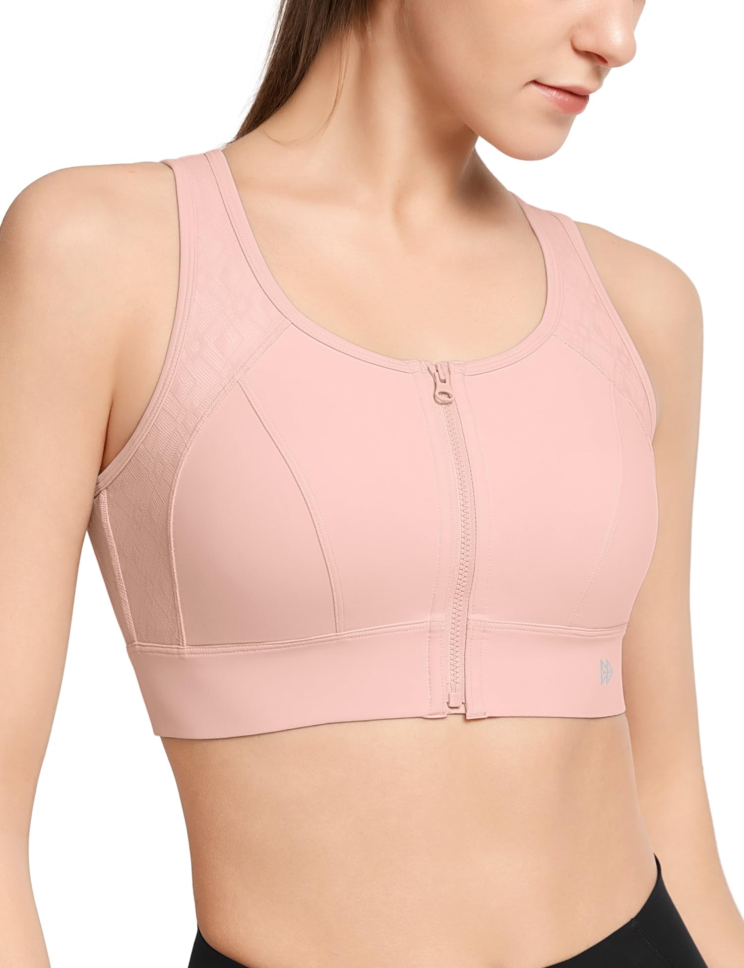 

Yvette Sports No Front High Large Sweat Quick Racer Интегрированный Спортивный Розовый Бюстгальтер, Отскок, Отверстие, Поддержка, Размер, Влагоотводящий, Сохнущий, Спина, Чашка, Без косточек розовый