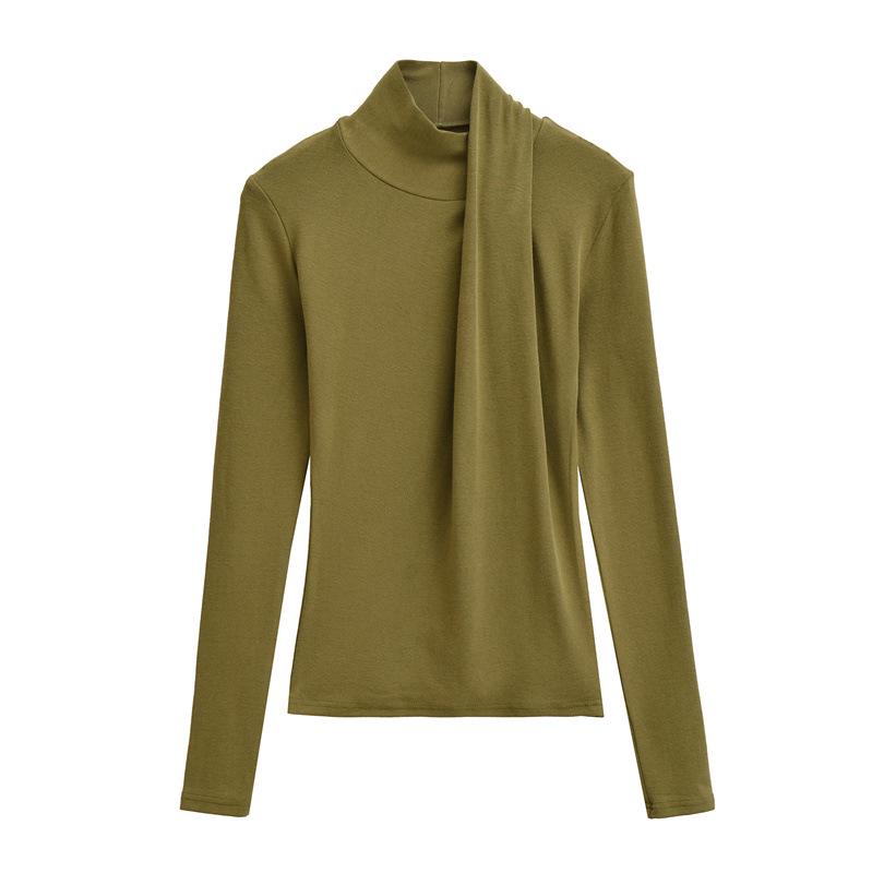 

Women s Korean-Style Cashmere-Feel Slimming Long-Sleeve T-Shirt for Autumn/Winter. Small
