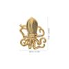 Elegant Octopus Cabinet Knob Brushed Brass Finish for Vintage Nautical Decor Drawer Wardrobe Furniture Hardware