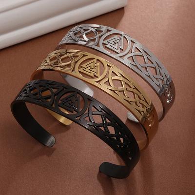 Hot Selling Retro Open Mouth Bracelets In Europe and The United States Trendy and Personalized Mens Titanium Steel Bracelets