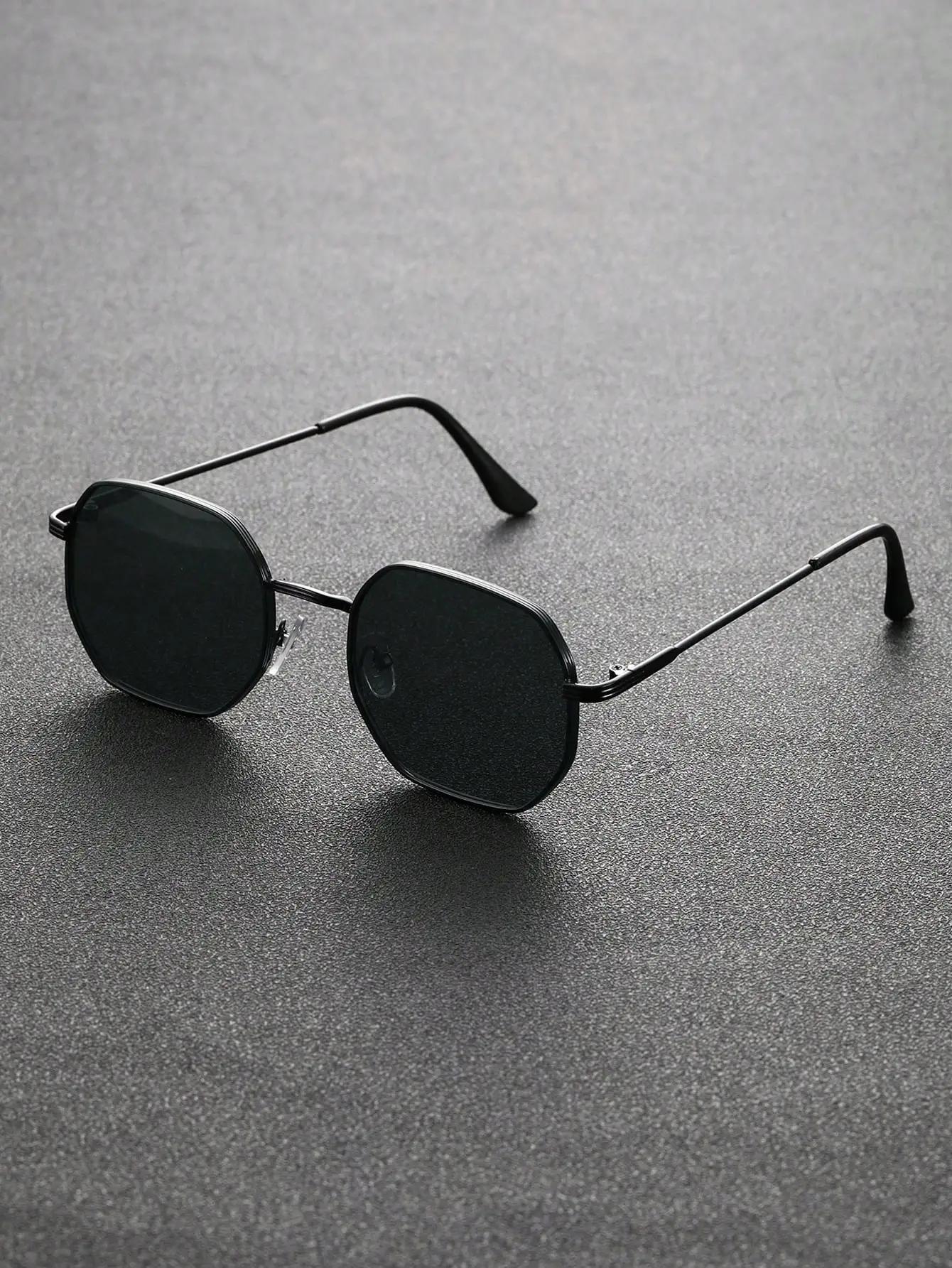 

1PCS Unisex Design Geometric Metal Material Glasses Frame Temperament Fashion Style Eyeglasses For Outdoor Travel Driving Use Daily Life Accessories